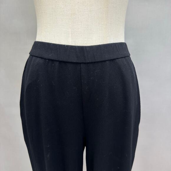 Eileen Fisher System Black Stretch Jersey Knit Straight Leg Pant Size Small - Picture 3 of 14